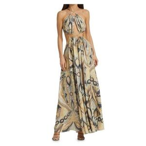 Cult Gaia Aphrodite Gown in Aloe Multi Size L